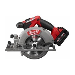 Milwaukee® 2730-22 Cordless Circular Saw Kit, 5/8 in, 18 V, 1-5/8, 2-3/16 in Cutting Depth, Lithium-Ion Battery, Battery Included: Yes, Blade Side: 6-1/2 in