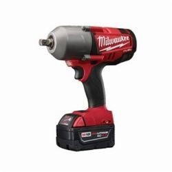 Milwaukee® 2762-22 M18™ FUEL™ High Torque Cordless Impact Wrench Kit With Pin Detent, 1/2 in Straight Drive, 1700/2300 bpm, 350 ft-lb (Mode 1), 600 ft-lb (Mode 2) Torque, 18 VDC, 8-3/4 in OAL