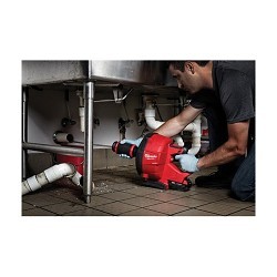 Milwaukee® M18 FUEL™ 2772A-21 Kit Cordless Drain Gun Kit, 1-1/4 to 3 in Drain Line, 50 ft Max Run, 18 VDC, Plastic Housing