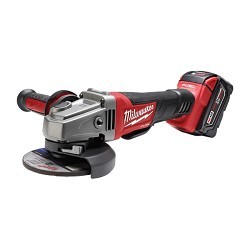 Milwaukee® M18™ FUEL™ 2780-21 Cordless Grinder Kit, 5 in Dia Wheel, 5/8-11 Arbor/Shank, 18 VDC, Lithium-Ion Battery, 1 Battery, No-Lock Paddle Switch