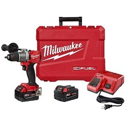 Milwaukee® 2806-22 Cordless Hammer Drill, Ratcheting Chuck, 18 V, 0 to 550 rpm, 0 to 2, 000 rpm No-Load Speed, Yes Reversible, Lithium-Ion Battery
