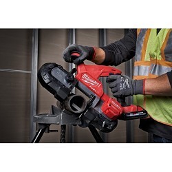 Milwaukee® 2829-22 Compact Band Saw Kit, Cutting Capacity: 3-1/4 in, 35-3/8 in Blade, 18 VDC, 3 Ah Battery, Lithium-Ion Battery