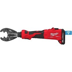 Milwaukee® 2978-22O Cordless Crimper Kit, Crimping Capacity: 750 MCM Copper, 1000 MCM Aluminum, 477 ACSR, 1/2 in EHS Guy Wire, 3/8 in Rebar and 3/8 in Ground Rod, 6 Ton Crimping Force, 18 V, Redlithium™ Lithium Ion Battery