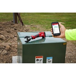 Milwaukee® 2978-22O Cordless Crimper Kit, Crimping Capacity: 750 MCM Copper, 1000 MCM Aluminum, 477 ACSR, 1/2 in EHS Guy Wire, 3/8 in Rebar and 3/8 in Ground Rod, 6 Ton Crimping Force, 18 V, Redlithium™ Lithium Ion Battery