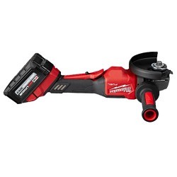 Milwaukee® 2980-22 Cordless Braking Grinder Kit, 4-1/2 to 5 in Wheel Dia, 5/8-11 in, 18 V, Lithium-Ion Battery, For Wheel Type: Type 27, Paddle Switch