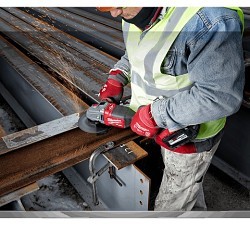 Milwaukee® 2980-22 Cordless Braking Grinder Kit, 4-1/2 to 5 in Wheel Dia, 5/8-11 in, 18 V, Lithium-Ion Battery, For Wheel Type: Type 27, Paddle Switch