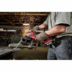 Milwaukee® 2980-22 Cordless Braking Grinder Kit, 4-1/2 to 5 in Wheel Dia, 5/8-11 in, 18 V, Lithium-Ion Battery, For Wheel Type: Type 27, Paddle Switch