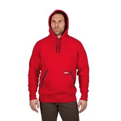 Milwaukee® 350R-2XL Pullover, 2X-Large, Red, Cotton/Polyester, 40 gsm Fabric Weight, Zipper Closure