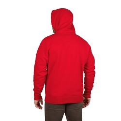 Milwaukee® 350R-2XL Pullover, 2X-Large, Red, Cotton/Polyester, 40 gsm Fabric Weight, Zipper Closure