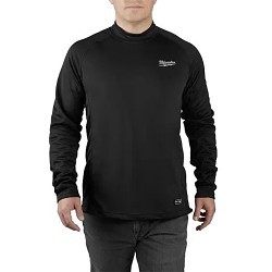 Milwaukee® 405B-21L Shirt, Hooded: No, Male, Large, Black, Carbon Fiber/Fleece/Polyester, 3.3125 in Length