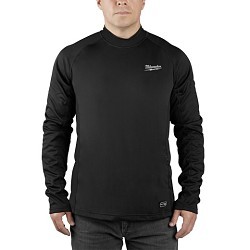 Milwaukee® 405B-21L Shirt, Hooded: No, Male, Large, Black, Carbon Fiber/Fleece/Polyester, 3.3125 in Length