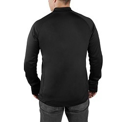 Milwaukee® 405B-21L Shirt, Hooded: No, Male, Large, Black, Carbon Fiber/Fleece/Polyester, 3.3125 in Length