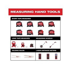 Milwaukee® 48-22-3801 Folding Rule, Measuring System: SAE, Graduations: 1/16 in, 9-1/4 in Length, Fiberglass/Composite Laminate, White