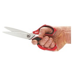 Milwaukee® 48-22-4041 Scissor, 4 in Length of Cut, 9 in Overall Length, Sharp, Steel Blade, Polymer/Steel Handle, Straight Hand