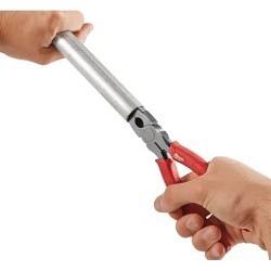 Milwaukee® 48-22-6101 Long Nose Plier, Manual, Serrated Jaw, 2-1/2 in Jaw Length, 1/2 in Jaw Width, 8 in Overall Length, 7/64 in Tip Width, Cutter Included: Yes, No, Wire Stripper Included: Yes