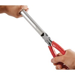 Milwaukee® 48-22-6107 Cutting Plier, 1.13 in, 11/32 in Nominal Capacity, Taper Jaw, 0.88 in LG x 0.453 in WD Jaw, 7 in Overall Length, Steel Jaw