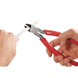 Milwaukee® 48-22-6107 Cutting Plier, 1.13 in, 11/32 in Nominal Capacity, Taper Jaw, 0.88 in LG x 0.453 in WD Jaw, 7 in Overall Length, Steel Jaw