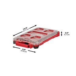 Milwaukee® 48-22-8436 Compact Organizer, Modular Storage, 2-1/2 in Overall Height, 9.8 in Overall Width, 16.2 in Overall Depth