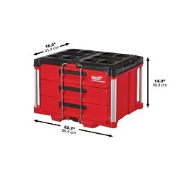 Milwaukee® 48-22-8443 Tool Box, Series: PACKOUT, 3 Drawers, 20 oz