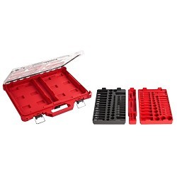 Milwaukee® 48-22-9486 Ratchet and Socket Set, Yes, Metric/SAE, 1/4, 3/8 in Drive, 106 Piece, IP65