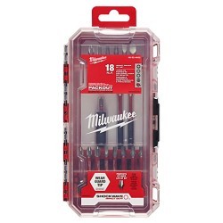 Milwaukee® 48-32-4403 Driver Bit Set, #1, #2, #3, 3/16 in, T15, T20 Point, Phillips/Square Slotted/Torx Point, 1 in, 2 in, 3-1/2 in Overall Length, 1/4 Dia in, Steel