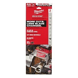 Milwaukee® 48-39-0611 Band Saw Blade, 44-7/8 in Length, 1/2 in Width, 0.02 in Thickness, 10/14, Bi-Metal Body