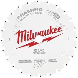 Milwaukee® 48-40-0620 Circular Saw Blade, 6-1/2 in Diameter, 5/8 in Arbor, 24 Teeth