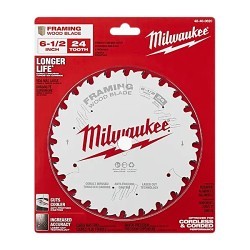 Milwaukee® 48-40-0620 Circular Saw Blade, 6-1/2 in Diameter, 5/8 in Arbor, 24 Teeth