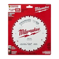 Milwaukee® 48-40-0720 Circular Saw Blade, 7-1/4 in Diameter, 5/8 in Arbor, 24 Teeth