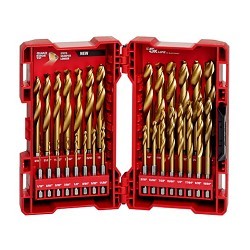 Milwaukee® 48-89-4632 Drill Bit Set, 29 Piece, For Use With: All Drill, HSS, Titanium Coated