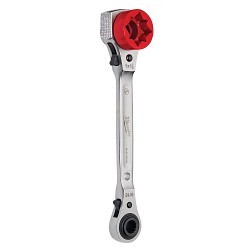 Milwaukee® 48-22-9216M Lineman's Ratcheting Wrench With Milled Strike Face, 3/4 in, 1 in, 1-1/8 in Square Wrench, 11-1/4 in OAL