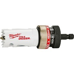 Milwaukee® 49-56-0047 Hole Saw, 1-1/16 in Dia, 1-5/8 in Cutting Depth, Applicable Materials: Thick/thin metals, aluminum, drywall, plastics, wood, wood with nails