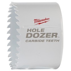 Milwaukee® 49-56-0729 Hole Saw, 2-5/8 in Dia, 1-5/8 in Cutting Depth, Carbide Cutting Edge, 5/8 in Arbor, Applicable Materials: Stainless Steel, Fastener Embedded Wood, Cement Board, Fiberglass, Plaster, Asphalt Shingles And More