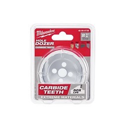 Milwaukee® 49-56-0729 Hole Saw, 2-5/8 in Dia, 1-5/8 in Cutting Depth, Carbide Cutting Edge, 5/8 in Arbor, Applicable Materials: Stainless Steel, Fastener Embedded Wood, Cement Board, Fiberglass, Plaster, Asphalt Shingles And More