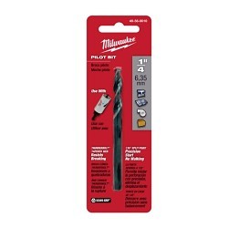 Milwaukee® 49-56-8010 Pilot Bit, 1/4 in Arbor, 1/4 in Shank, 3-1/2 in Pilot Drill, Steel