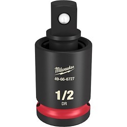 Milwaukee® 49-66-6727 Socket Universal Joint, Dual Hole, Yes Impact Rated, Metric, Impact Drive, 1/2 in Male Drive, 1/2 in Female Drive, Specifications Met: ASME Specified, Chromium-Molybdenum Steel
