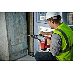 Milwaukee® 5316-21 Rotary Hammer, Specifications: 1-9/16 in Chuck Capacity, Spline Chuck Size, 13 ft Cord Length, 4 in Core Bit Capacity, D-Handle Type, Corded, 120 V, 450 rpm, 10.5 A, Metal/Plastic