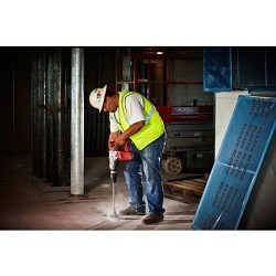 Milwaukee® 5316-21 Rotary Hammer, Specifications: 1-9/16 in Chuck Capacity, Spline Chuck Size, 13 ft Cord Length, 4 in Core Bit Capacity, D-Handle Type, Corded, 120 V, 450 rpm, 10.5 A, Metal/Plastic