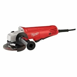 Milwaukee® 6140-30 Small Angle Grinder, 4-1/2 in Wheel Diameter, 5/8 in Arbor/Shank, 120 VAC, For Wheel Type: Type 27, Black/Red, Paddle Switch