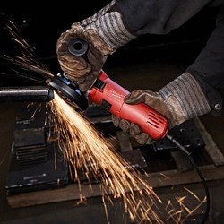 Milwaukee® 6140-30 Small Angle Grinder, 4-1/2 in Wheel Diameter, 5/8 in Arbor/Shank, 120 VAC, For Wheel Type: Type 27, Black/Red, Paddle Switch