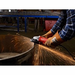 Milwaukee® 6147-30 Small Angle Grinder, 4-1/2 in Wheel Diameter, 5/8 in Arbor/Shank, 120 VAC, For Wheel Type: Type 27, Paddle Switch