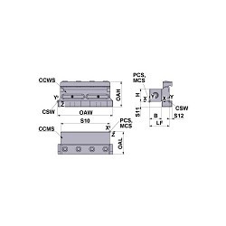 Mitsubishi Materials USA 10588697 Turning Tool Holder, N - Neutral Cutting, 25.4 mm H x 24.892 mm W Shank, 109.982 mm Overall Length