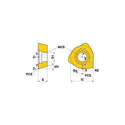 Mitsubishi Materials USA 241007 Milling Insert, JDMW Insert, 09T320 Insert, Carbide, Manufacturer's Grade: VP15TF, Steel, Stainless Steel, Cast Iron, Hard Materials, Super-Alloys / Titanium Material Application