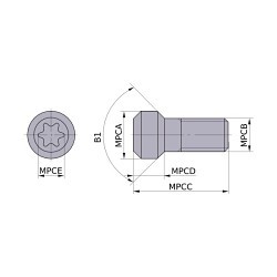 Mitsubishi Materials USA MIT-TS55 Indexable Insert Screw