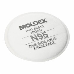 Moldex® L8910 Particulate Pre-Filter, Series: 7000, 7800 and 9000, For Use With: Moldex® 7000, 7800 and 9000 Series Respirators, N95, 95 % Filter Efficiency, Thread, White, Resists: Particulate