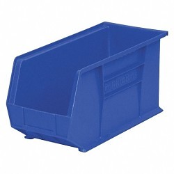 Myers Industries Akro-Mils® 30265BLUE Hang and Stack Bin, 18 in Outside Length, 8-1/4 in Outside Width, 9 in Outside Height, 0.55 cu-ft, Blue