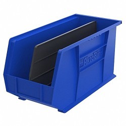 Myers Industries Akro-Mils® 30265BLUE Hang and Stack Bin, 18 in Outside Length, 8-1/4 in Outside Width, 9 in Outside Height, 0.55 cu-ft, Blue