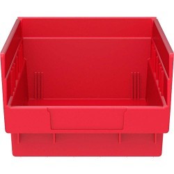 Myers Industries Akro-Mils® AKRO30164RED Shelf Bins, 23-5/8 in Outside Length, 6-5/8 in Outside Width, 4 in Outside Height, Red