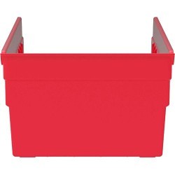 Myers Industries Akro-Mils® AKRO30164RED Shelf Bins, 23-5/8 in Outside Length, 6-5/8 in Outside Width, 4 in Outside Height, Red