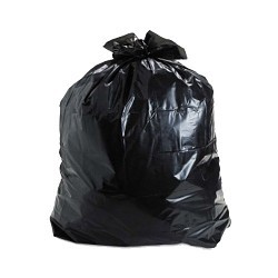 Trash Can Liner, 55 in Length, 44 in Width, LDPE, Black